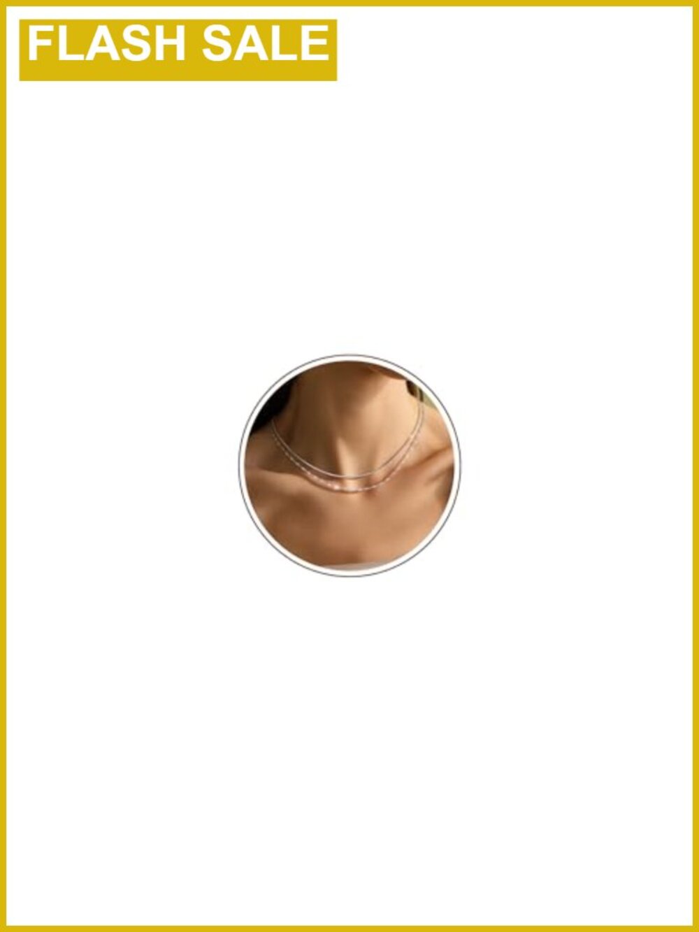14K Gold Plated Layered Necklace Set Brass Waterproof Dainty Double Chain